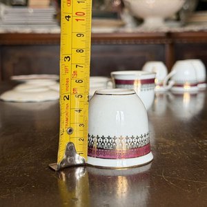 Juego de 5 Tazas con Plato de Porcelana Stanitta Paraná con Flores - imagen 4