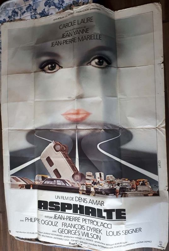 Afiche de Cine Original "Asphalte" (1981) con Carole Laure - 120 x 160 cm