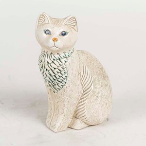 Lote siguiente: Figura de Gato de Cerámica Decorativa