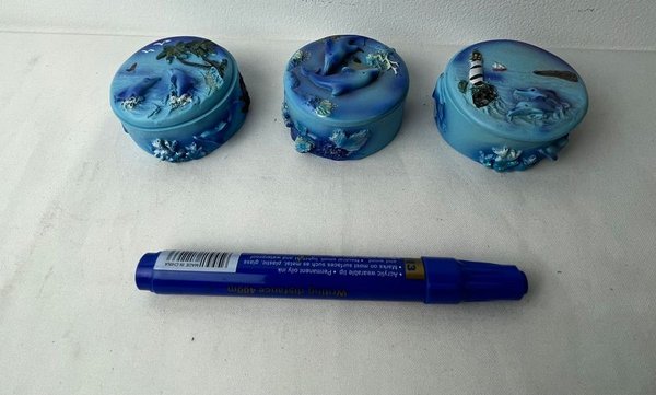 Set de 3 Alhajeros de Cerámica con Diseño Marino - imagen 1
