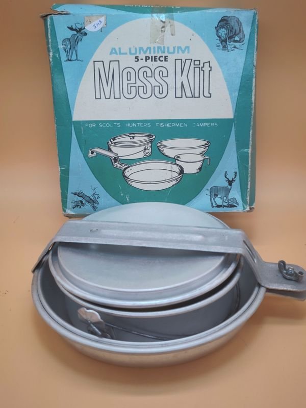 Kit de cocina de aluminio 5 piezas para campistas, cazaristas y pescadores - imagen 2