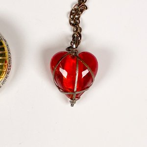 Dos Cadenas con Colgantes (Piedra, Guarda Foto) y Reloj de Bolsillo Moderno - imagen 5