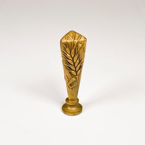 Matasellos de Bronce Decorado con Espigas, Firmado H. Boyer - imagen 3
