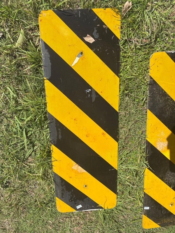 Cartel de señalización de Advertencia de Obstáculo Fijo, medidas 30 x 90