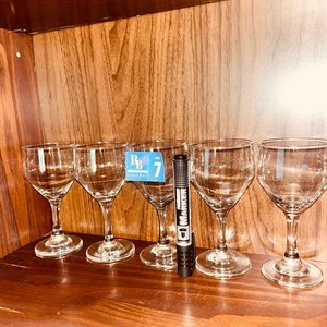 Juego de 5 Copas de Vidrio Transparentes - imagen 2