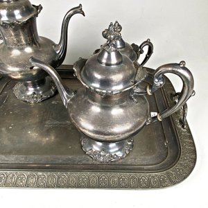 Juego de Té y Café Reed & Barton de 4 Piezas con Bandeja - imagen 4