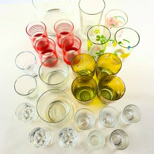 Lote de Vasos: Hielera, Florales y Ámbar - imagen 2