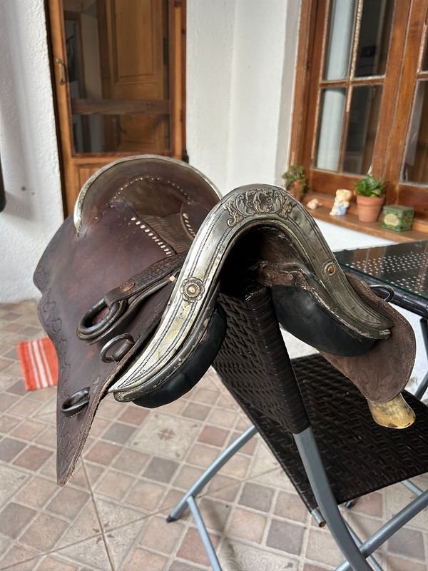 Montura de cuero para caballo en excelente estado
