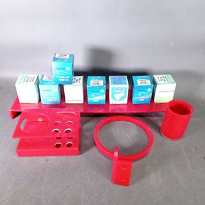 Accesorios de Baño Rojos en Acrílico y 8 Lamparitas LED EcoGuard - imagen 1