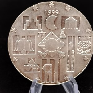 Moneda Uruguay Cambio de Milenio 1999 $200 Pesos Uruguayos - imagen 6