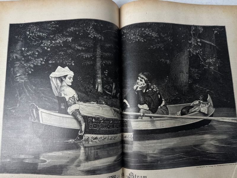 Revista ilustrada alemana del año 1891 con grabados originales y escenas costumbristas - imagen 7