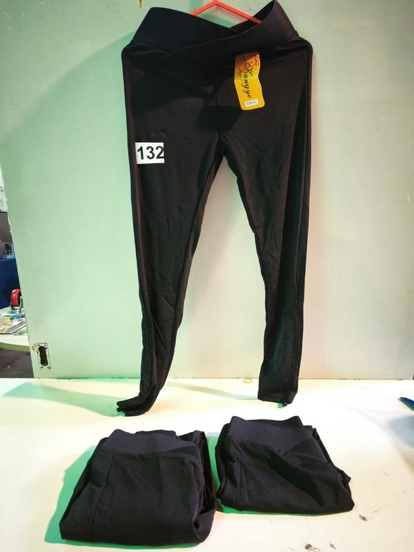 Lote de 3 Calzas de Lycra para Mujer con Faja Ajustable