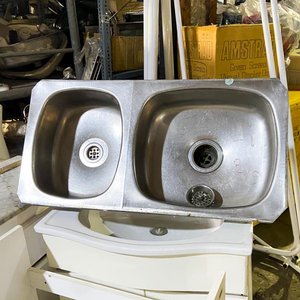 Pileta Doble de Acero Inoxidable para Cocina - imagen 1