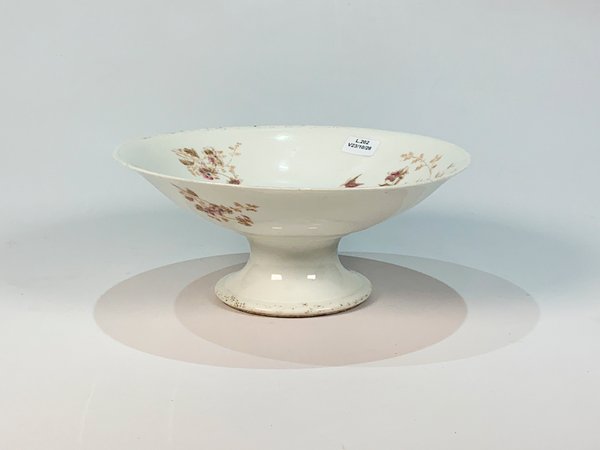 Plato de Porcelana Limoges con Pie Central para Masas, Decoración Floral - imagen 1