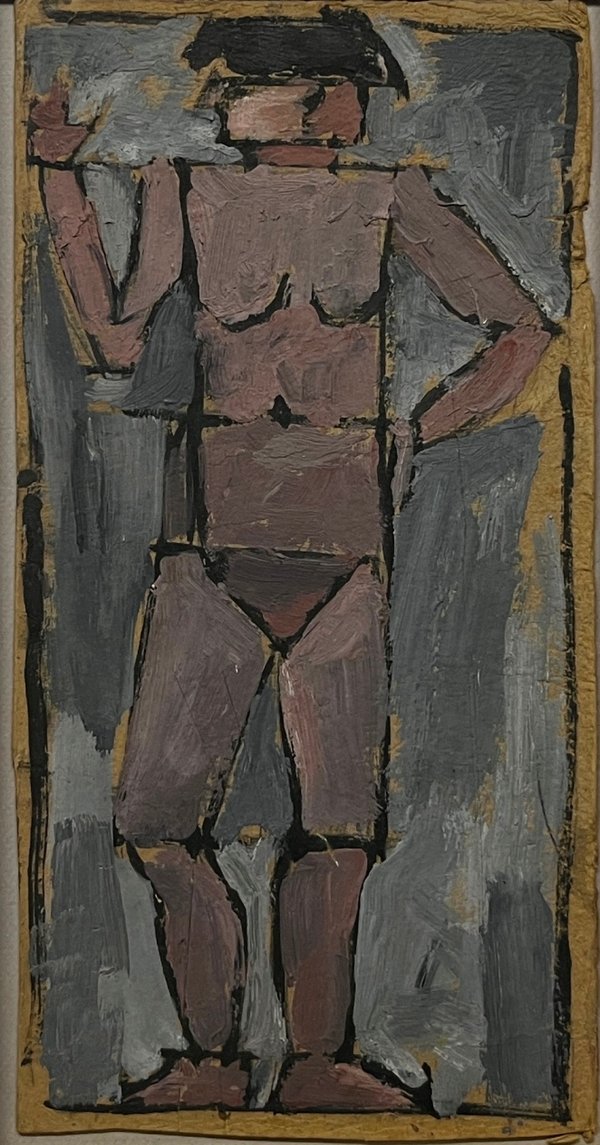 Julio Uruguay Alpuy "Figura" Óleo sobre Cartón - 36 x 19 cm - imagen 1