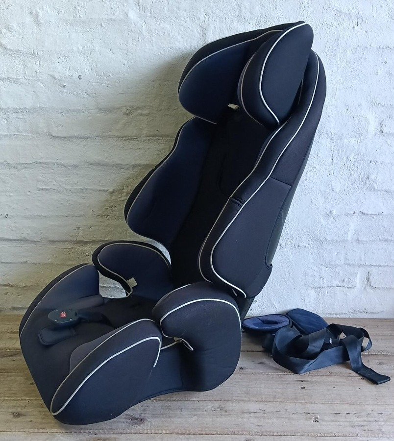 Silla de Auto para Bebé Marca TOP Negra y Azul