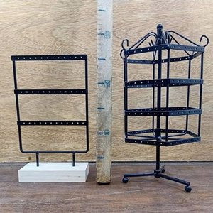 Par de Exhibidores Giratorio y Recto para Bijouterie - imagen 1