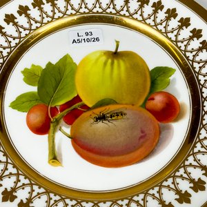 Plato de porcelana Nymphenburg, decoración frutas diámetro 21,5 cm - imagen 3