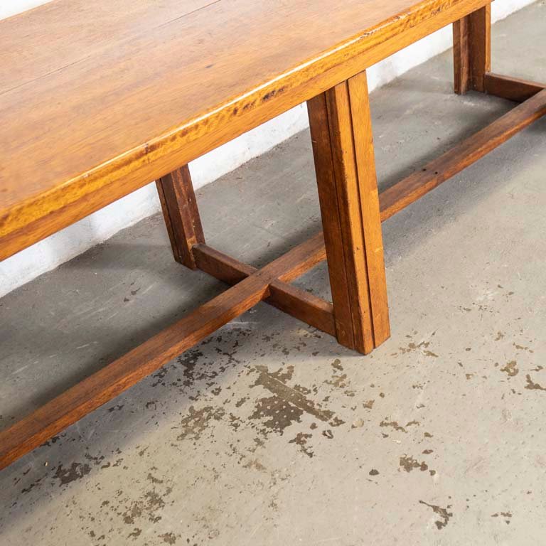 Gran mesa de trabajo en madera rústica - imagen 3