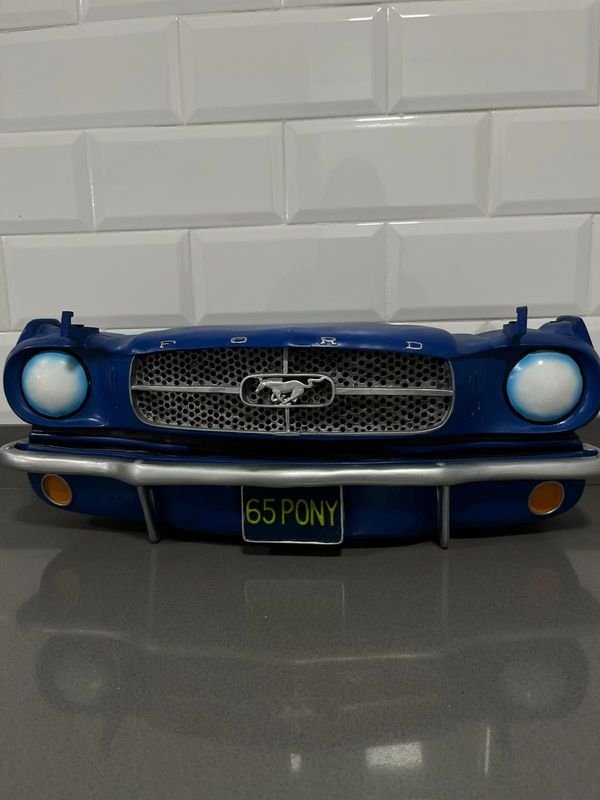 Adorno Frente Auto Ford Mustang '65 Azul