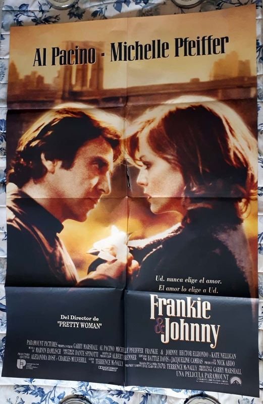 Poster Original de Cine "Frankie & Johnny" (1991) con Al Pacino y Michelle Pfeiffer