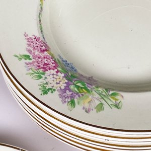 Nueve Platos Hondos de Loza Inglesa Portland Pottery - imagen 4