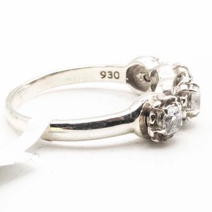 Anillo de Plata 930 con Piedras Transparentes - imagen 2