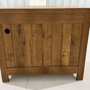 Mueble Bajo Rústico de Roble Macizo con Cajón y Puertas - imagen 11