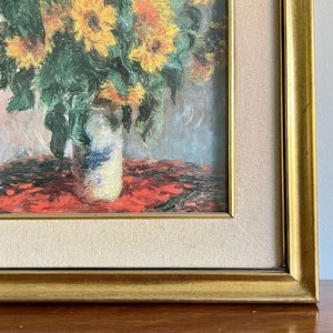 Cuadro "Girasoles" Estilo Impresionista Claude Monet Marco Dorado - imagen 5