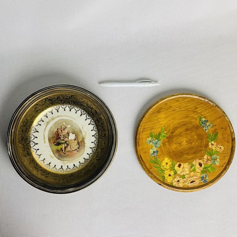 Platos y objetos de madera pintados a mano - imagen 3