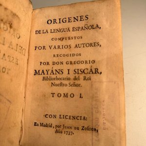 Antiguos Tomos de 1737: Orígenes de la Lengua Española, Forrados en Cuero - imagen 3