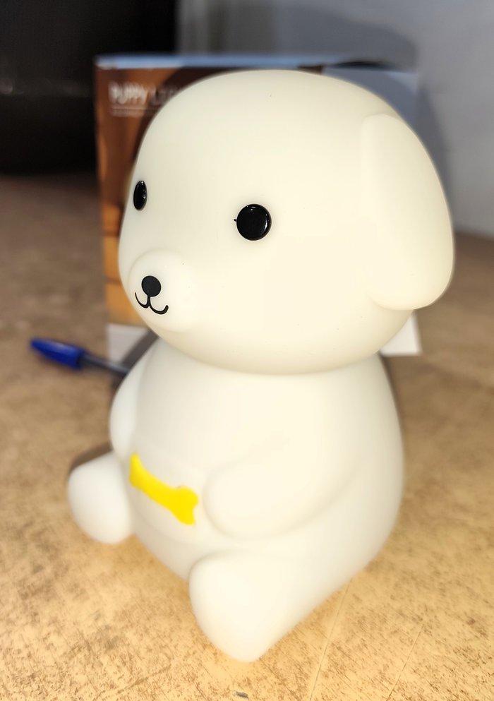 Lámpara LED recargable infantil, modelo perrito con temporizador - imagen 3