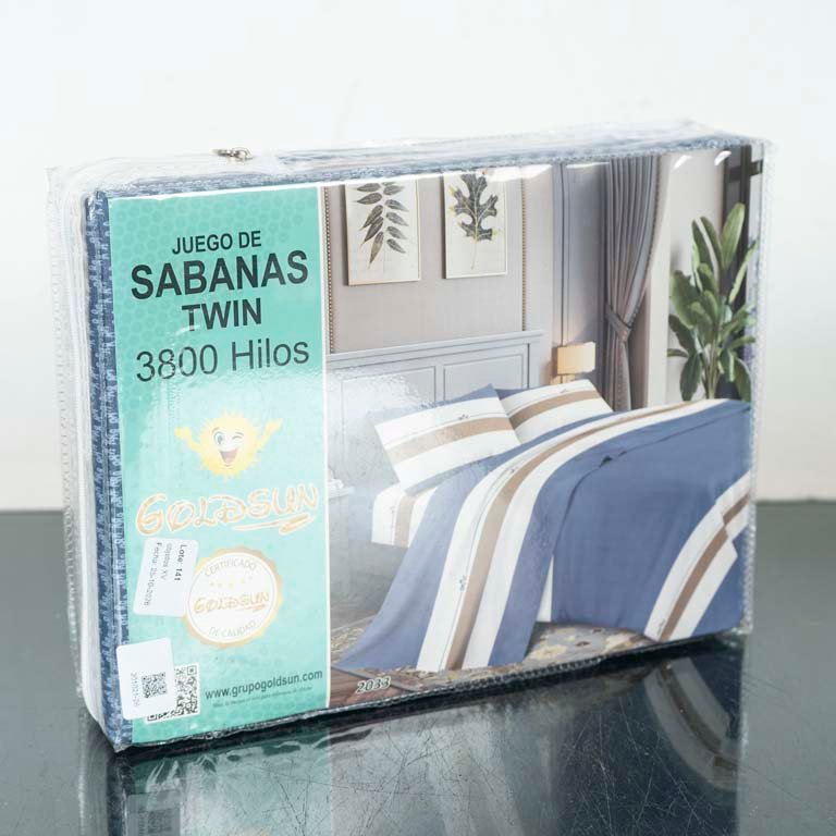 Juego de Sábanas Twin GoldSun 3800 Hilos Nuevo
