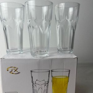 Juego de 6 Vasos de Vidrio Facetados 300ml - imagen 2