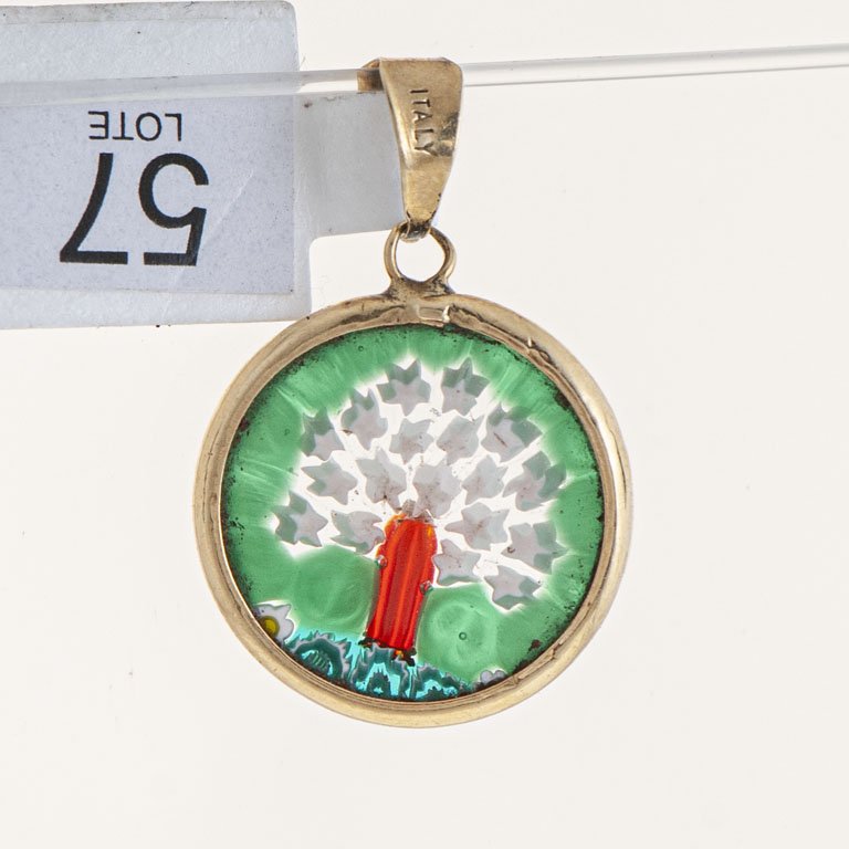 Lote siguiente: Colgante oro y Murano Árbol de la Vida