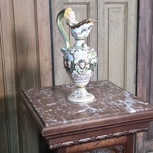 Jarra Ornamental Capodimonte Italiana de Porcelana, 34cm - imagen 2