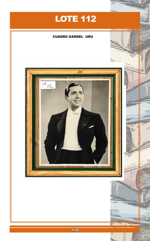Cuadro de Carlos Gardel, Fotografía Enmarcada