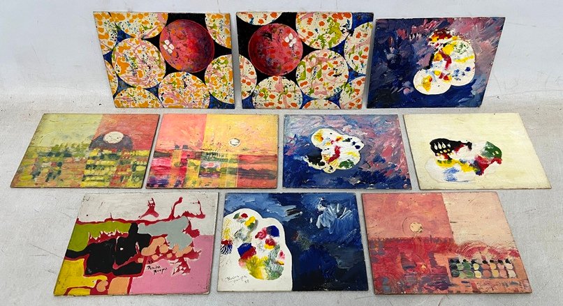 Lote siguiente: Pereira Bengoa 'Sin título' - Diez obras de arte sobre fibra