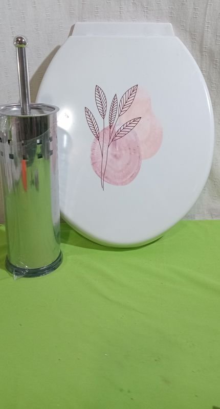Accesorios para Baño - Tapa y Cepillo de Acero Inoxidable - imagen 2