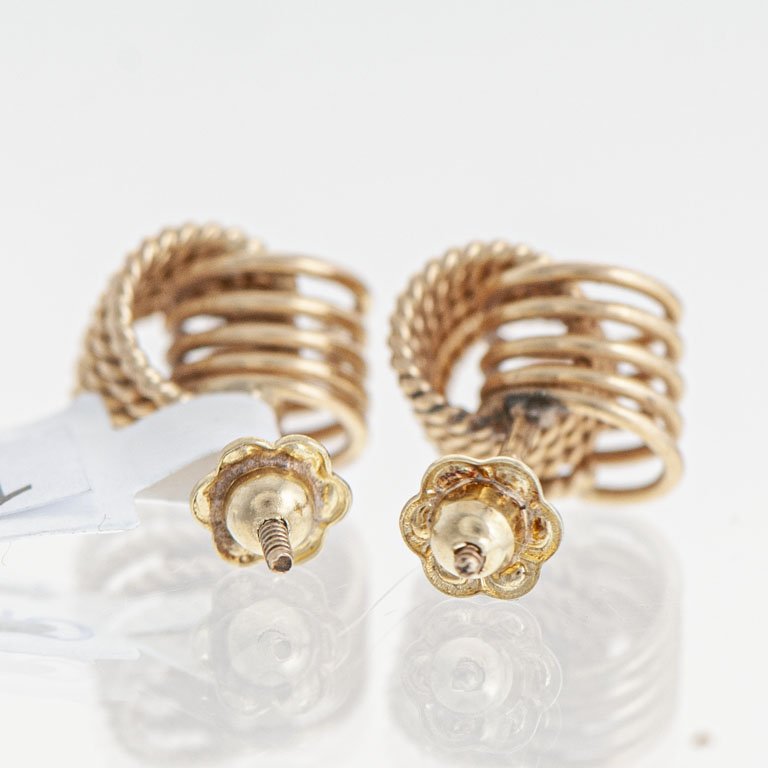 Par de tornillos oro 18k, nudos - imagen 2