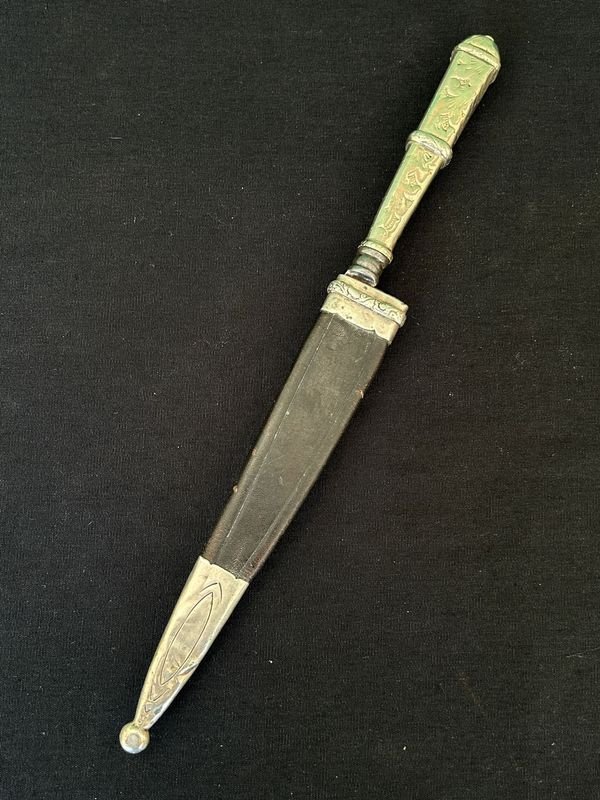 Cuchillo Franz Wenk de los primeros plateria picada de plata muy vieja - imagen 5