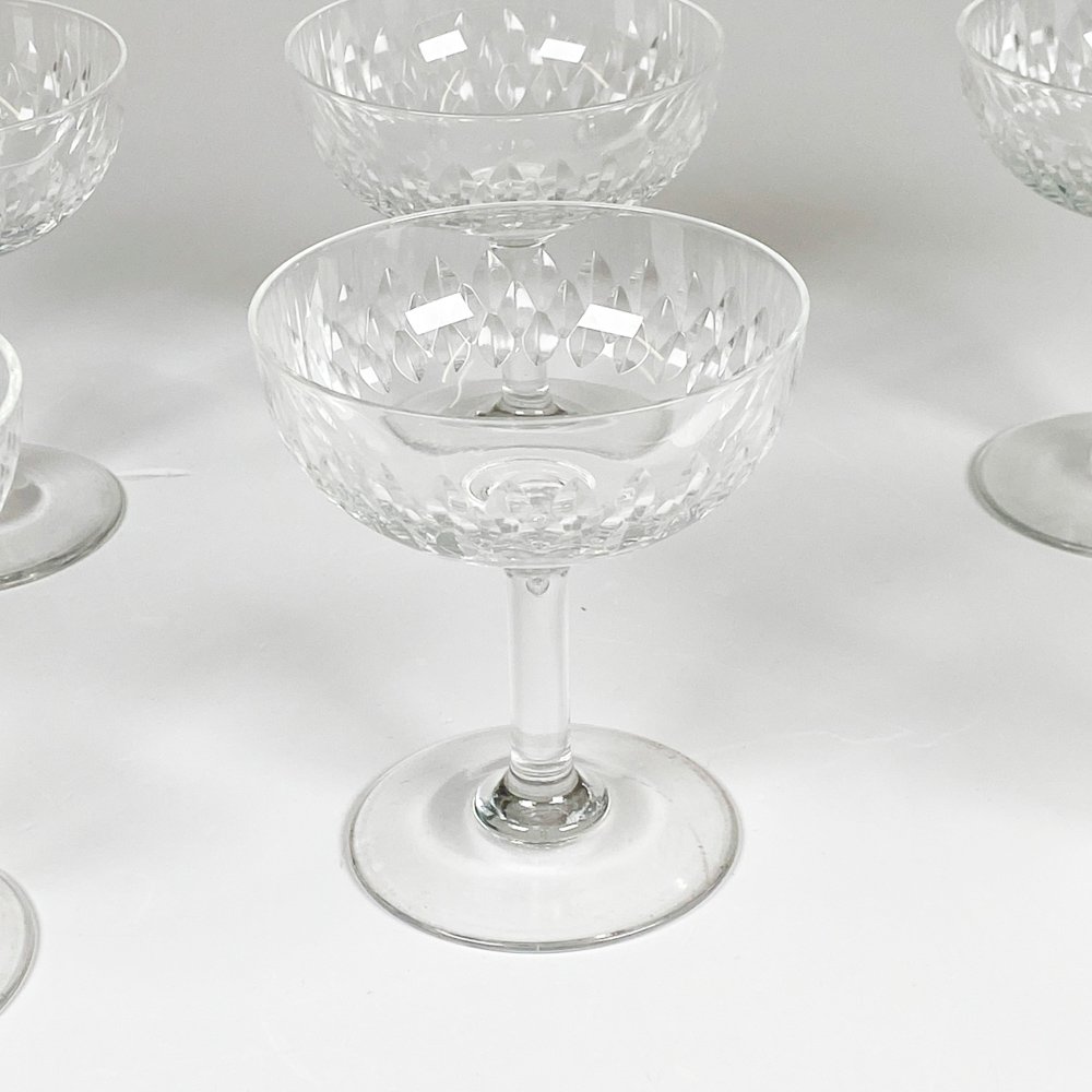 Copas de cristal para champán, talladas y elegantes - imagen 2