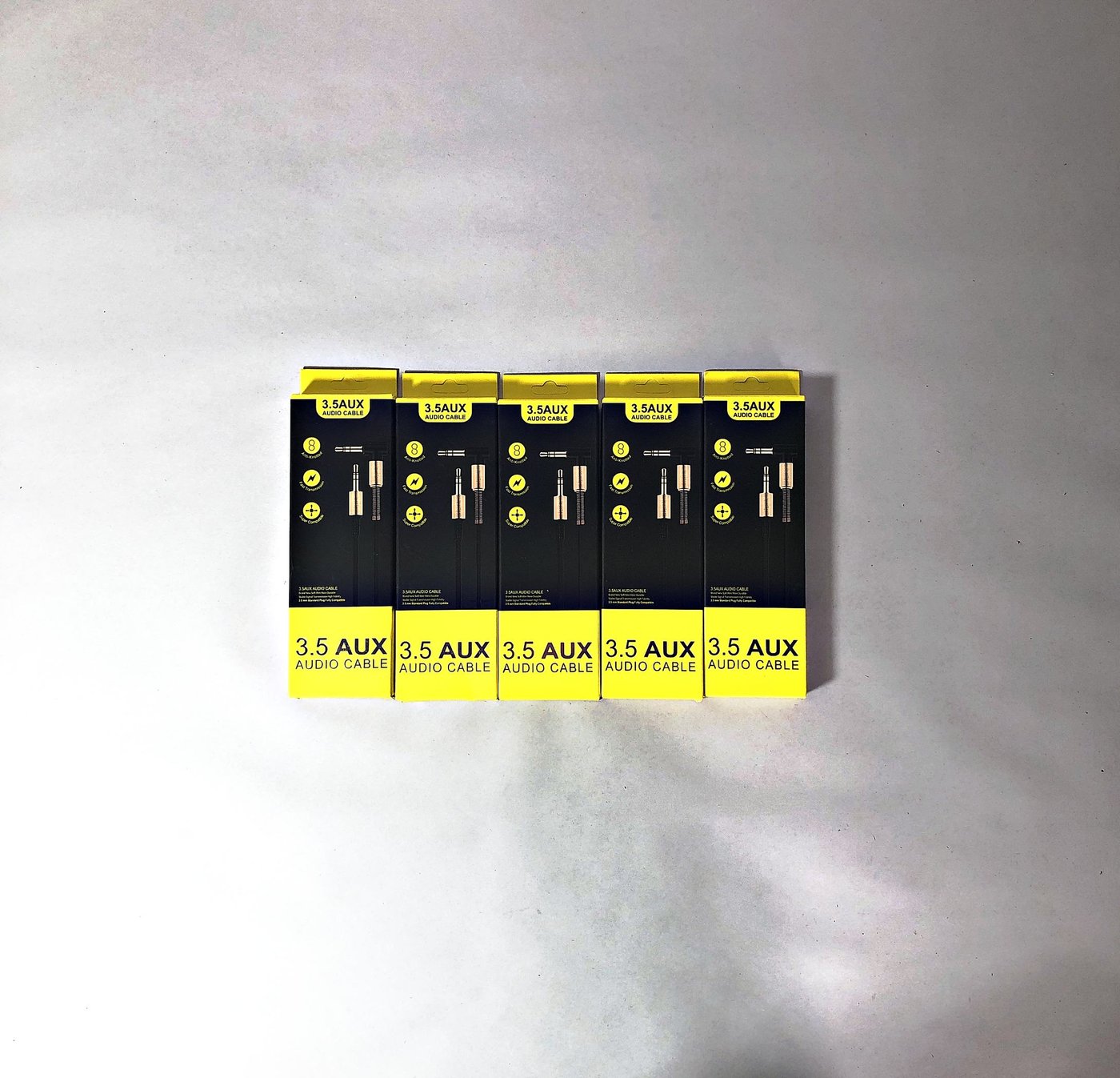 Pack de 5 Cables Auxiliares de Audio 3.5mm