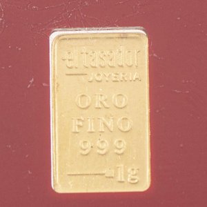 Lingote de Oro Fino 1g "El Tasador" Industria Argentina - imagen 2