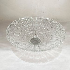 Centro de Cristal Hialino Tallado con Diseño Geométrico - 32 cm Diámetro - imagen 2