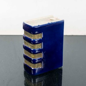Licorera de Cerámica en Forma de Libro Azul - imagen 1