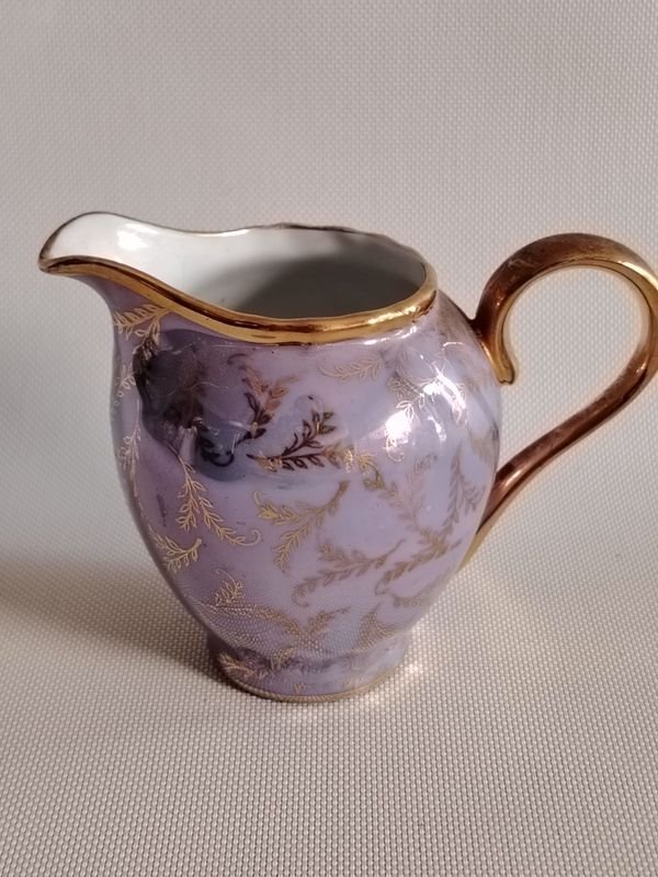 Jarra porcelana Paraná tornasolado con dorado - Venta en subasta - imagen 2
