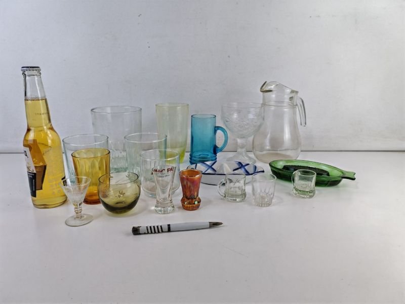 Gran Lote De Vasos Y Varios - Colección de vidrio colorido - imagen 2
