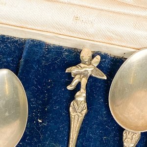 Doce Cucharitas de Metal Labradas para Té con Estuche - Origen Italia - imagen 5