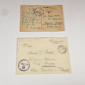 Sobre con Feldpost de la Segunda Guerra Mundial: Cartas y Sellos - imagen 2